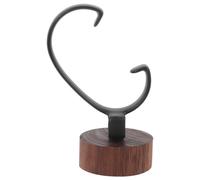 LALADEFIEE Supporto Per Orologio Legno Con Base Elegante Supporto Di Anello Espositore Per Orologi Da Uomo e Donna Design Innovativo Per Scrivania Stabile e Protettivo