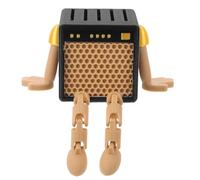 LALADEFIEE Supporto Porta Plettri per Ukulele e Chitarra in Plastica Nera Compatta Forma Figurina Articolata Custodia Protettiva per Performance e Pratica Musicale