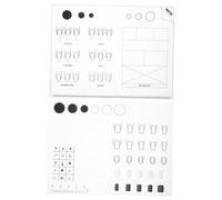 LALADEFIEE Tappetino in Silicone da Lavoro per Nail Art 2 Pezzi Tappetino per Allenamento Unghie Linee di Pratica per Uso Professionale e Salone Manicure