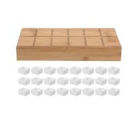 LALADEFIEE Tavolozza acquerelli in Legno e Acrilico, 24 Mezze Godet da 2 ml, Struttura Robusta per stratificazione precisa nei Painting Corners