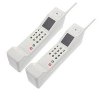 LALADEFIEE Telefono retrò Cordless 2 Pezzi Ornamento per Cellulare Falso Telefono Decorazione per Feste Halloween e Arredamento Vintage Casa Soggiorno