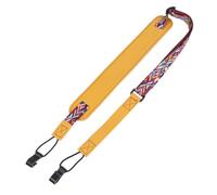 LALADEFIEE Tracolla Ukulele Regolabile con Doppi Ganci Senza Cinturino PU Giallo Stile Tradizionale per Adulti Riduce Stress Spalla per Vari Modelli