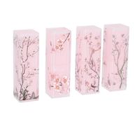 LALADEFIEE Tubetti per Rossetto Te Eleganti 4Pz Contenitori Vuoti Trasparenti per Cosmetici Design Unico e Creativo per Balsamo Labbra e Rossetto