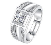 LALADEFIEE Uomo Aperto in Rame Bianco Pietre Scintillanti Per Due Persone Per Matrimonio Gioiello Da Indossare Per Partner Per Uomo