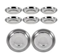 LALADEFIEE Vassoio per Insalata Mista in Acciaio Inossidabile 6 Pezzi 6.69 Pollici Rotondo per Barbecue Picnic e Conservazione Cibo Lavabile in Lavastoviglie