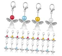 LALAFINA 1 Scatola Ciondoli e Perline per Bracciali con Angeli Custodi Kit Artigianale per Creazioni Fai da Te Perline Accessori Versatili per Gioielli e Portachiavi per