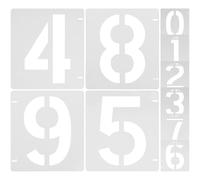 LALAFINA 10 Fogli Stencil Pratici e Versatili in Plastica Pet Numerici Riutilizzabili per Pittura Creativa per Decorazioni Casa e Lavori Artistici