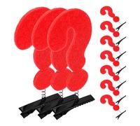 LALAFINA 10 Pezzi Fermagli per Chioma a Forma di Punto Domanda per Ragazze Accessori Decorativi per Feste in Metallo e Tessuto Rosso Sicuri e Autentici