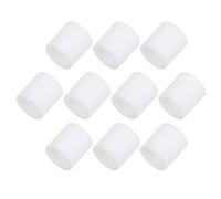 LALAFINA 10 Pezzi Fermaporta in Silicone Bianco Paraurti Rotondo a Testa Piatta, Facile da Pulire e Versatile, per Ufficio e Casa Come Protezione Anti-collisione per Pareti e Terminali