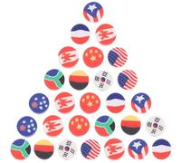 LALAFINA 100 Perline Sciolte in Argilla Polimerica 10Mm Bandiere Nazionali del Mondo Perline Fai da Te a Fette per Creazione Gioielli e Attività Manuali