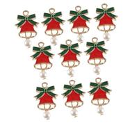 LALAFINA 10pezzi Accessori Ornamentali Natalizi Gocce Olio Campanelle Pendenti Fai Da Te Ciondolo Accessorio Natalizio