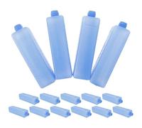 LALAFINA 15 Pezzi Freezer Ice Pack Riutilizzabili, Blocchi Ghiaccio Blu in PE, Food Preservation, Impacchi Freddi Portatili per Cooler e Bevande, 15Pezzi