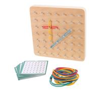 LALAFINA 1set Geoboard Legno Per Apprendimento Geometrico Gioco Educativo Per Strumento Di Matematica Per Sviluppare Creatività e Abilità Motorie
