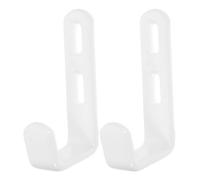 LALAFINA 2 Ganci per Scale a Castello in Ferro Bianchi 25mm, Supporto per Scala Letto a Castello Camper e Casa, Montaggio senza Attrezzi per Ottimizzare Spazio e Arredo Interni