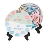 LALAFINA 2 Pezzi Cose Che Posso Controllare Terapia Arredamento Scrivania da Ufficio con Base Nera Calmante Ruota Grafico Arredamento Salute Sentimenti Psicologia