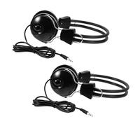 LALAFINA 2 Pezzi Cuffie per Metal Detector con Connessione Cablate e Identificazione Accurata di Metalli Sottili, Materiale Plastico Nero, per Ispezioni di Sicurezza e attività All'aperto