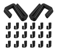 LALAFINA 20 Pezzi Ganci Appendichiavi Neri a Forma di S in Plastica per Armadio e Lavanderia Ganci Versatili per Appendere Cinture e Cravatte Facili da Installare