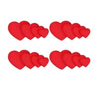 LALAFINA 24 pezzi Toppe Ricamate Forma Cuore Applicazioni per Cucito Adatte per Abbigliamento Scarpe e Accessori Fai da Te per Riparazioni e Decorazioni