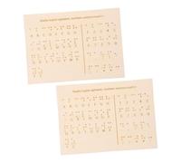 LALAFINA 2pezzi Braille Alfabeto e Strumento Didattico Per Ciechi Materiale Resistente e Facile Per Apprendimento Montessori