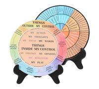 LALAFINA 2pezzi Decorazione Con Ruota Delle e Supporto Grafico Delle Sensazioni Per Ufficio e Casa Strumento Versatile Per Benessere Psicologico