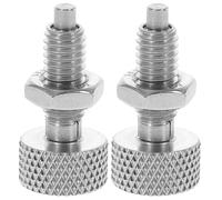 LALAFINA 2pezzi Stantuffo a Molla in Acciaio Inossidabile Impugnatura Zigrinata Autobloccante per Cassette Attrezzi e Telaio Resistente e Antiscivolo