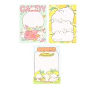 LALAFINA 3 Pezzi Blocco Note Memo Pad Grande Carta Strappabile | Cartoon Pattern, Studenti e Insegnanti, per Annotazioni e Decorare Hand Account