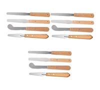 LALAFINA 3 Set Strumento per Tavolozza Scultura in Ceramica Spatola per Gesso Attrezzo Taglierina Palettatura per Ceramica Strumento Artistico Acciaio Inossidabile 4 Pezzi*3