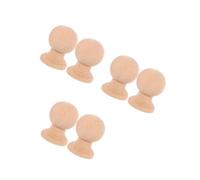 LALAFINA 3 Set Unfinished Wooden Ball Finials Solid Hardwood Decorative Furniture Accessories For Diy Crafts Versatile Finials For Home Decor And Furniture Design 2 Pezzi*3