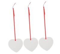 LALAFINA 3pezzi Ciondolo in Ceramica Vuoto Etichette in Ceramica Pronte Da Dipingere Decorazioni Per Casa Per Ufficio Giocattoli Artigianali Dipinti Mano Etichette Da Appendere Disegnate Ci