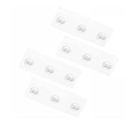 LALAFINA 4 Ganci Adesivi Trasparenti e Resistenti in Pe per Bagno e Cucina, Design senza Tracce, Supporto Portashampoo Portatile, senza Foratura