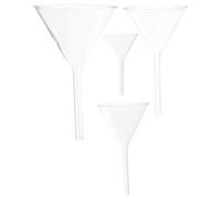 LALAFINA 4 Pezzi Imbuto Facile da Maneggiare e Organizzare in Vetro Borosilicato per Laboratorio di Vetro per Ricerca Chimica e Biologica