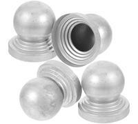 LALAFINA 4 Pezzi Tappi per Pali da Palla in Ferro Galvanizzato, Coperture Decorative per Recinzioni da Esterno, Terminali Sicuri e Resistenti per Ringhiere e Staccionate da Giardino