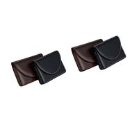 LALAFINA 4 Pz Porta Biglietti Da Visita Coreano Supporto Portatile Supporto in Metallo Titolare D'impresa Pu Business Case Collari Di Uomo Custodia Per Biglietti Da Visita Carino