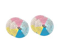 LALAFINA 4pezzi Feeling Wheel Metal Decoration Distintivo Design Creativo e Portatile Per Decorazione e Benessere Psicologico