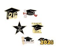 LALAFINA 6 Pezzi Spilla Smaltata Laurea 2026 in Lega di Zinco Cappello e Diploma, Accessorio Versatile Resistente allo Sbiadimento per Decorazioni Festa e Evento Scolastico Stile Casuale