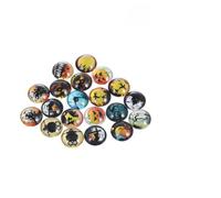 LALAFINA 60 Pezzi Toppa con Gemme di Halloween Collana Ciondolo Perline Kit Accessori per bigiotteria Fai da Te Halloween Party Patch di Pietre preziose Round Time Rotondo Bicchiere