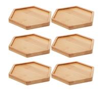 LALAFINA 6pezzi Sottobicchieri in Esagonali per Piante da Appartamento per Acqua Sottovasi per Vasi da Fiori Protezione dall umidità per Piante Grasse da Interno e Bonsai