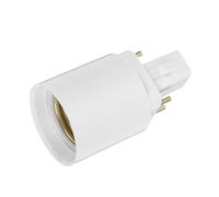 LALAFINA Adattatore Portalampada Da G24q a E27 Base a 4 Pin, Convertitore Per Lampadine Plastico Sicuro Per Casa, Ufficio e Negozi, Adattatore Di Conversione Retrofit Per Prese Di Luce