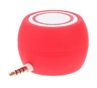 LALAFINA Altoparlante Esterno Mini A5 in Plastica, Connessione Aux 3,5mm | Design Opaco, Doppio Canale e Potenza 3w, per Ufficio e Scuola, Colore Rosso