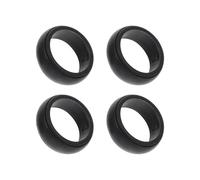 LALAFINA Anelli Sportivi in Silicone Nero 4 Pezzi per Uomo, Protezione Dita Flessibile per Palestra, Nuoto e Ciclismo, Accessori per Esercizi All’aperto