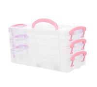 LALAFINA Astuccio in Trasparente Impilabile Per Matite e Penne Di Organizzazione Per Studenti Coperchio Sicuro Leggero e Compatto