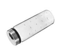 LALAFINA Barattolo per Spezie in Vetro Bianco da 300ml Coperchio Girevole Facile da Usare per Pepe e Sale, per Cucina e Barbecue All'aperto