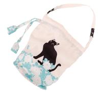 LALAFINA Borsa a Secchiello Stile Giapponese Kimono Beige Leggera Lavorazione Fine, Design Unico e Adorabile per Chiavi e Telefono da Passeggio