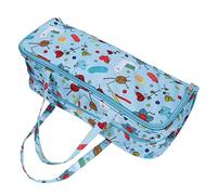 LALAFINA Borsa per Filati e Accessori da Maglia e Uncinetto Oxford Chiusura a Zip, Spaziosa e Resistente AI Graffi per Organizzare Materiale da Lavoro Domestico