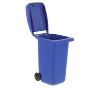 LALAFINA Cestino Piccolo Multifunzione Da Scrivania Con Coperchio Antiodore Organizer Desktop in Plastica Blu Per Ufficio e Casa Porta Penne e Bidone Spazzatura Compatto