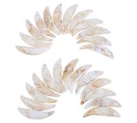 LALAFINA Ciondoli Zanne in Plastica 25 Pezzi 40x10mm per Gioielli Fai da Te, Accessori Braccialetti e Collane Vintage per Feste e Halloween