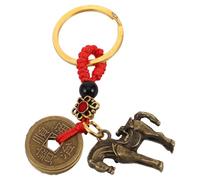 LALAFINA Ciondolo in Ottone per Specchietto Retrovisore Auto, Amuleto Portachiavi Feng Shui della Fortuna, Accessorio Decorativo per Viaggi e Protezione alla Guida