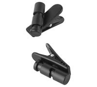 LALAFINA Clip per Cavo Cuffie Nera in Abs 2 Pezzi, Fermacavo Antivibrazione per Auricolari, Organizzatore Filo per Corsa e Fissaggio su Abbigliamento