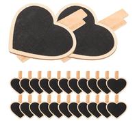 LALAFINA Clip Porta e Funzionale 24 in Legno a Forma di Cuore Lavagnetta per e, Decorazione Casa e Occasioni Romantiche