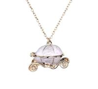 LALAFINA Collana Pendente Carrozza Zucca in Lega Oro, Elegante e Retrò, Collanina Decorativa per Donna, Regalo Compleanno e Occasione Speciale